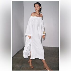 ZARA ZW COLLECTION 100% LINEN DRESS like SLEEPER